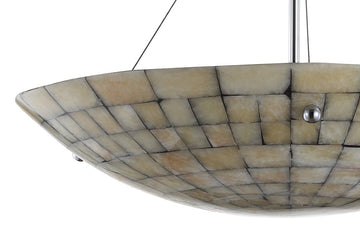 Sheila 24" Marble/Metal LED Chandelier - JONATHAN Y